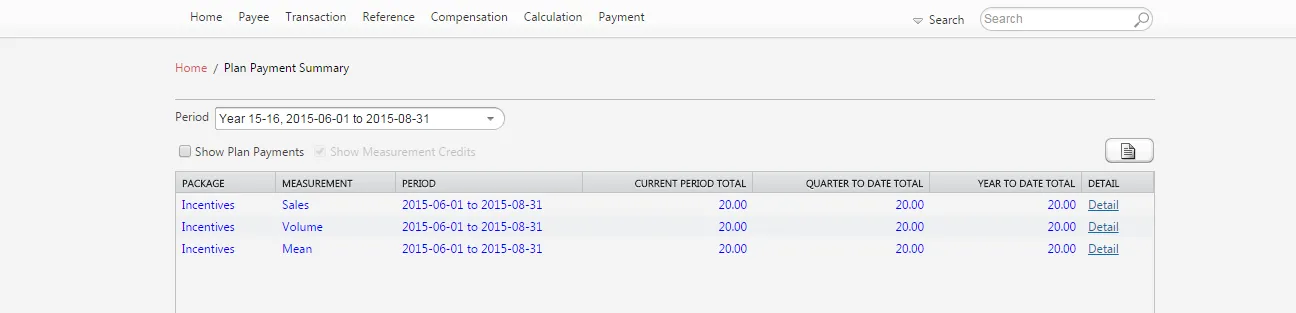 Review Credits Earned Associated with Each Plan